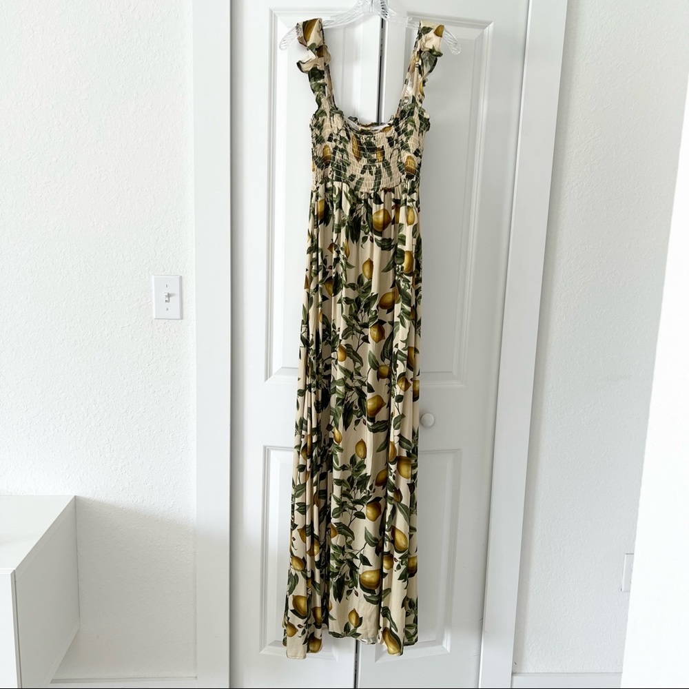 Agua bendita Leandra Maxi Dress Lemons Sz M